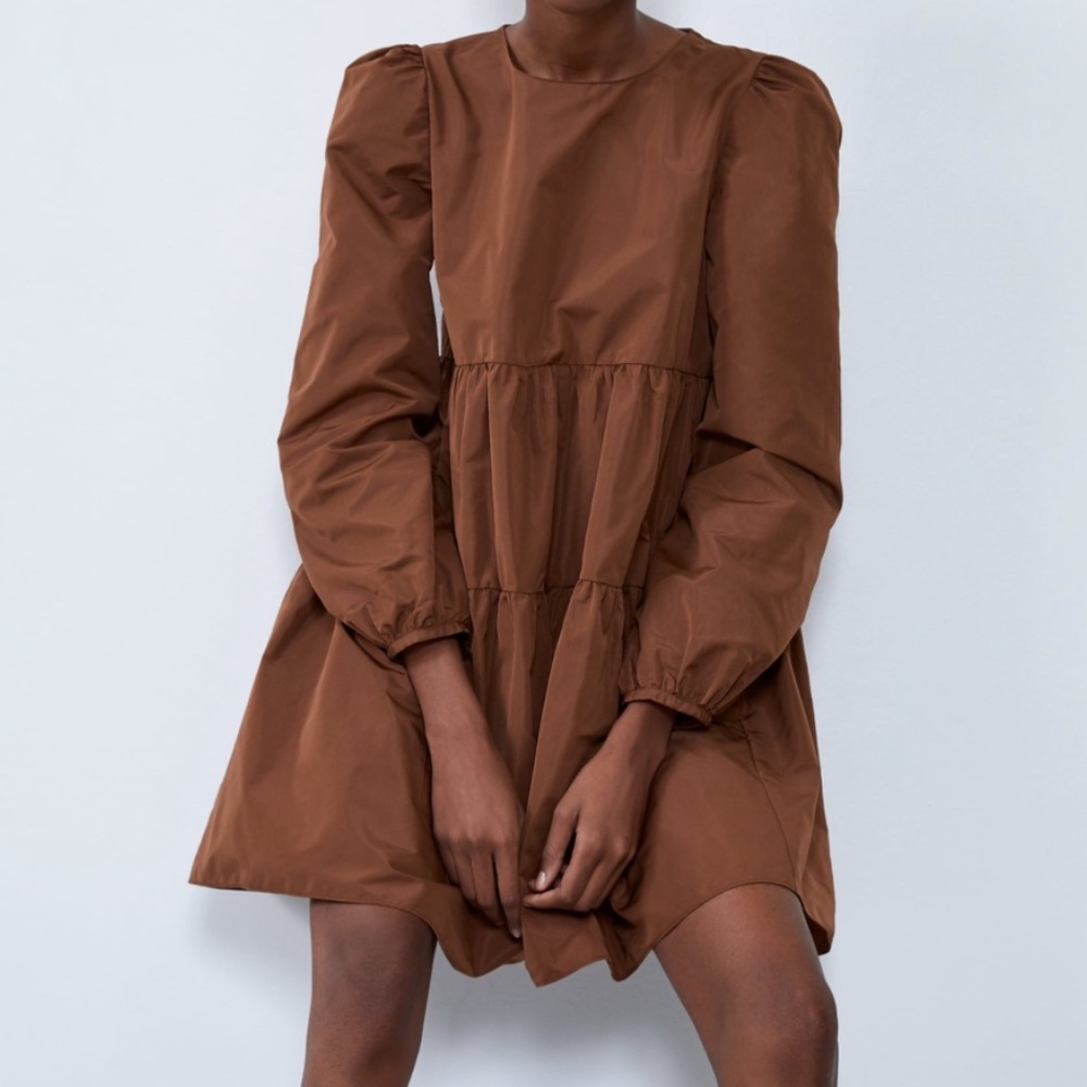 NWT Zara Voluminous Taffeta Dress